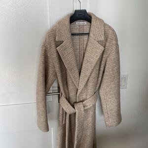 Reformation wool belted coat size xs